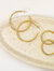 Gold Small Square Edge Hoops