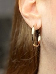 Gold Small Square Edge Hoops