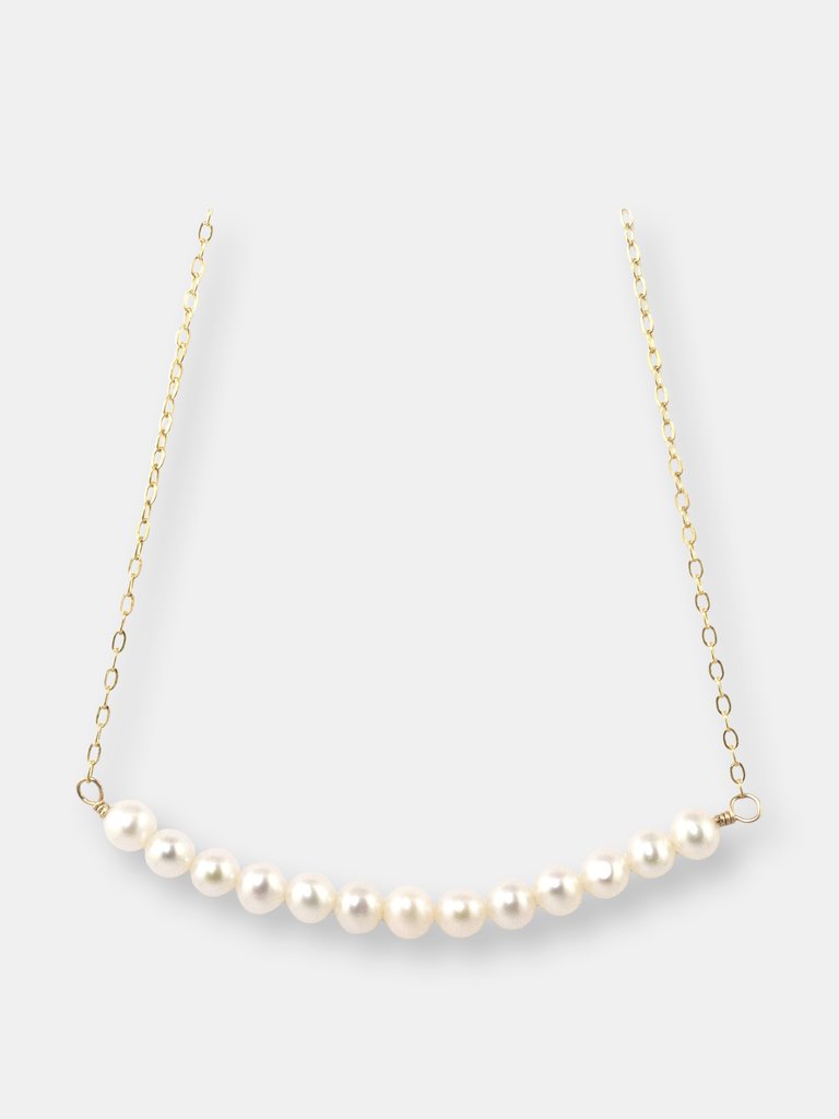 Linea Pearl Necklace - Gold
