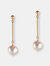Pearl Disco Earrings - Rose Gold
