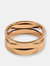 Set of 3 Geometric Bands - Rose Gold