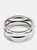 Set of 3 Silver Geometric Bands - Silver