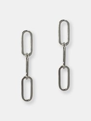 Silver Chain of Command Earrings - Silver