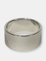 Silver Wide Round Band - Silver
