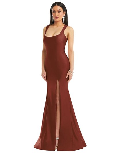 Cynthia & Sahar Square Neck Stretch Satin Mermaid Dress With Slight Train - CS113 product