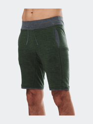 Sleep Shorts Men Nattwarm™ Sleep Tech - Pine Green Melange