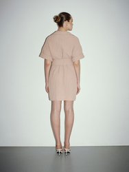 Cheq Dress - Sand