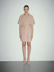 Cheq Dress - Sand