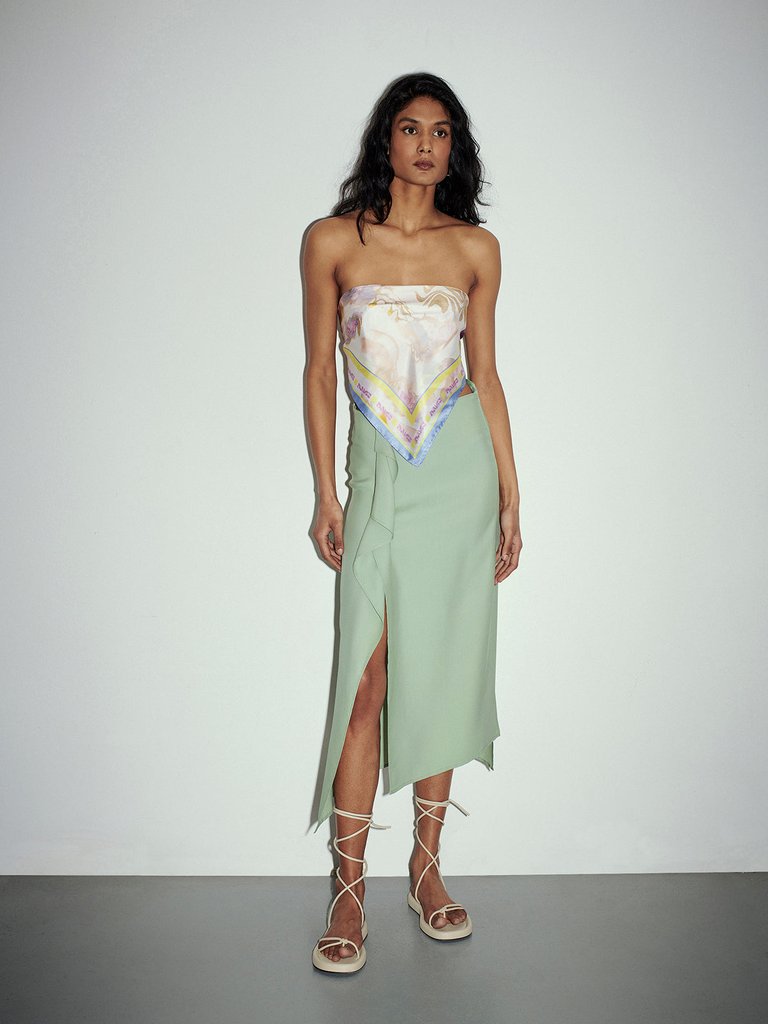 Hoja Midi Skirt - Pastel Hue