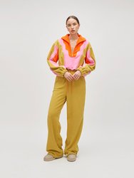 Jones Fleece Sweater - Neon Orange/Bubblegum Pink/Pistachio Green