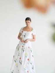 Pia Dress - White/Multi