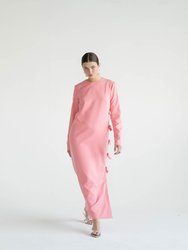 Violeta Long Sleeve With Cover Dress - Pink