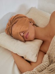 Washed Silk Eye Mask in Tan