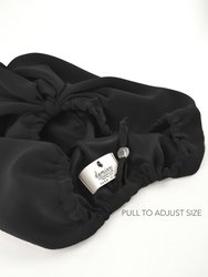 Washed Silk Turban + Eye Mask Set In Black