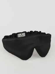 Washed Silk Turban + Eye Mask Set In Black