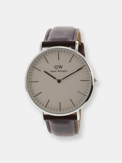 Daniel Wellington Daniel Wellington Men's Bristol 0209DW Silver Leather Japanese Quartz Fashion Watch product