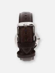 Daniel Wellington Women's Bristol 0611DW Brown Leather Japanese Quartz Fashion Watch