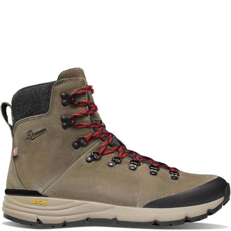 Men's Arctic 600 Side-Zip Insulated 200G Boot In Brown/Red - Brown/Red