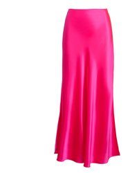 Acid Pink Maxi Bias Skirt - Acid Pink