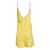 Citron Lace-Trim Mini Slip Dress