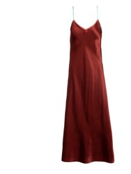 Copper Lace-Trim Maxi Slip Dress - Copper
