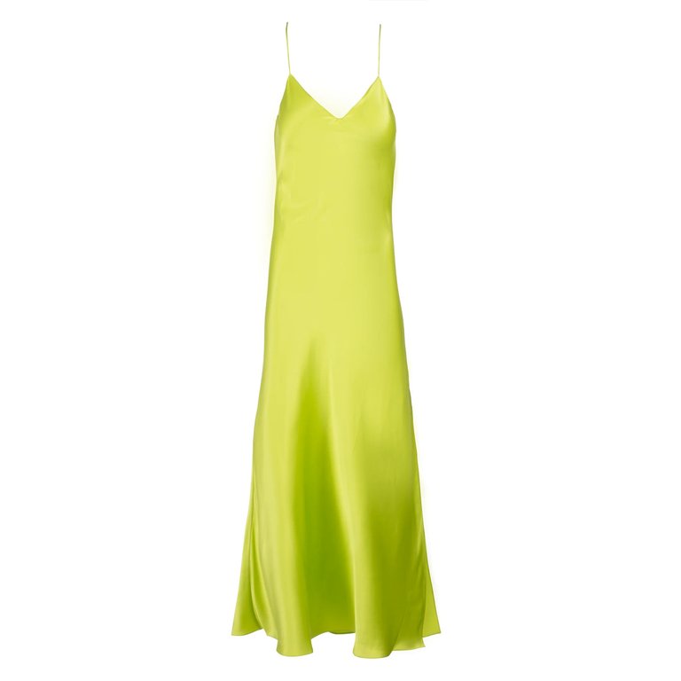 Lime Maxi Slip Dress - Lime