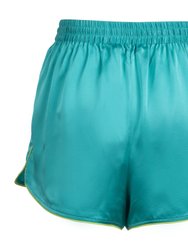 Neon Turquoise Bowling Shorts