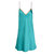 Neon Turquoise Lace-Trim Mini Slip Dress - Neon Turquoise