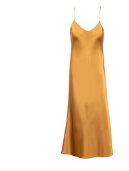 New Bronze Midi Slip Dress - Bronze