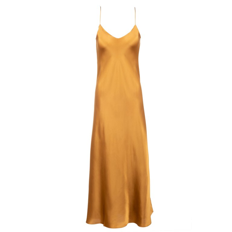 New Bronze Mossy Maxi Slip Dress - Bronze