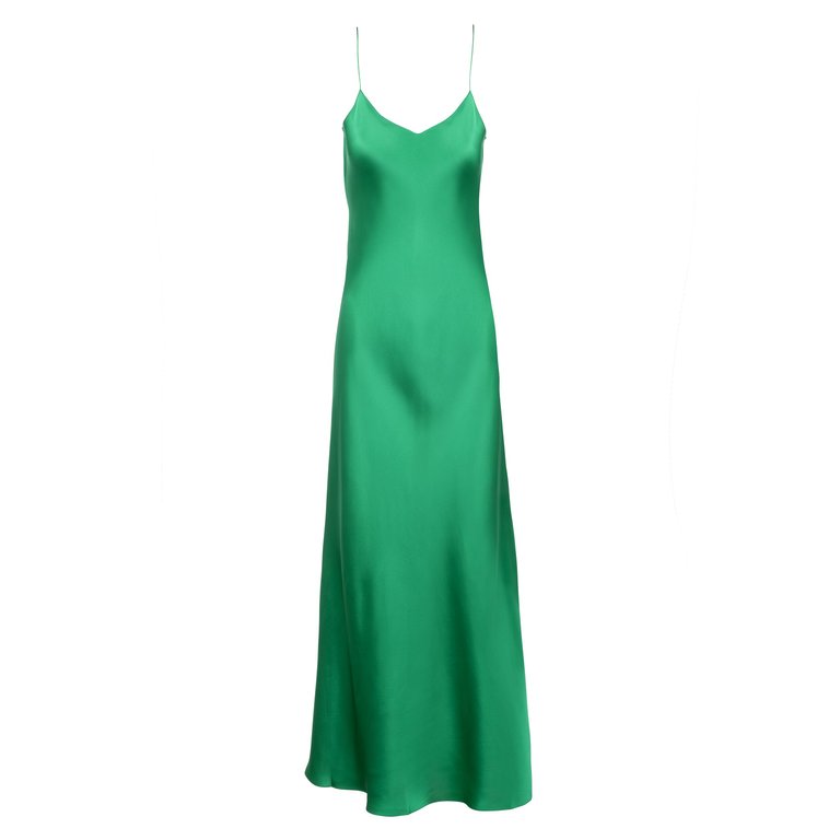 New Emerald Mossy Maxi Slip Dress - Emerald