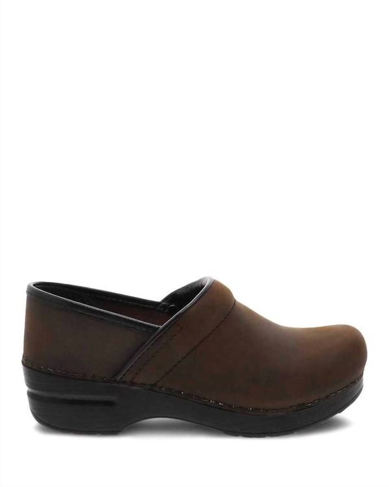 Men's Professional Antique Brown/Black Clog - Medium Width In Antique Brown/Black - Antique Brown/Black