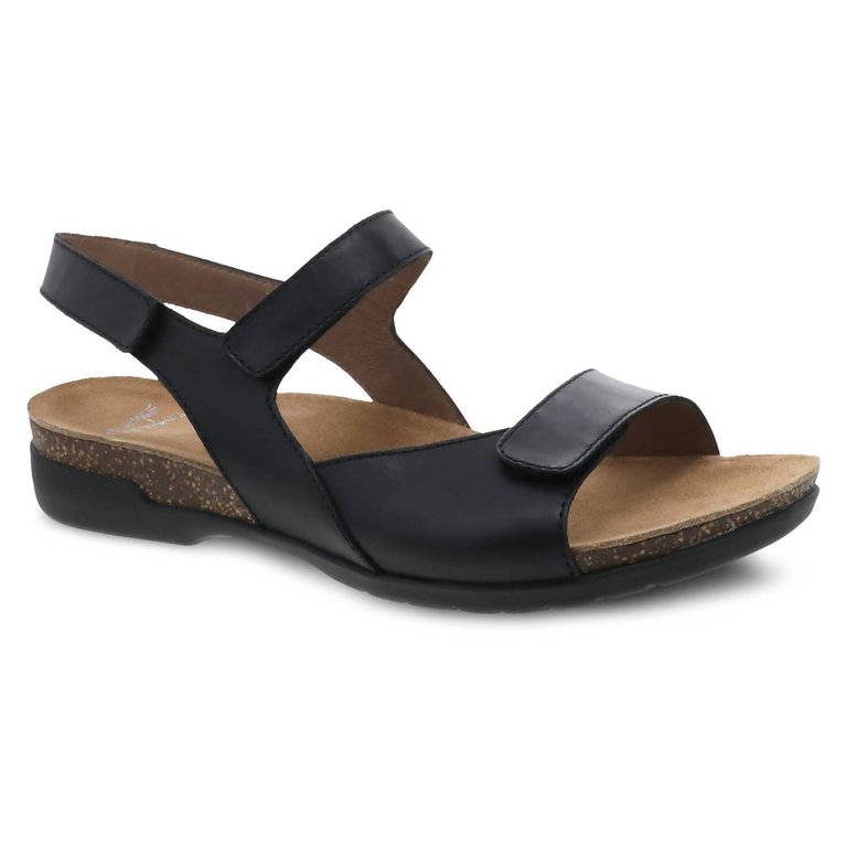 Ronda Sandal - Black Waxy Burnished