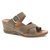 Women's Aubree Strappy Toe Loop Slide Wedge Sandal In Taupe Nubuck