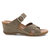 Women's Aubree Strappy Toe Loop Slide Wedge Sandal In Taupe Nubuck - Taupe Nubuck