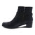 Women's Cagney Heeled Bootie - Medium Width In Black Burnished Suede