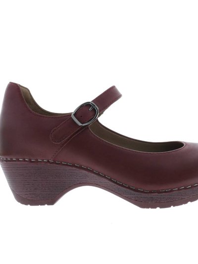 Dansko Women's Marla Comfort Shoes In Ruby Burnished Calf product