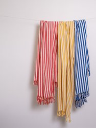 Aqua Stripe Turkish Towel