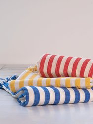 Aqua Stripe Turkish Towel