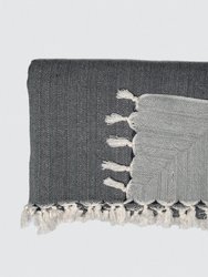 Black Tweed Heavy Cotton Throw