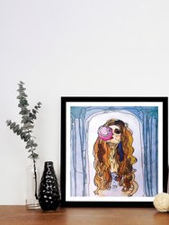 Bubblegum Girl Fine Art Print - Bright White
