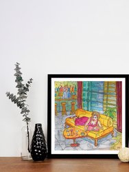 Bubblegum On The Couch Fine Art Print