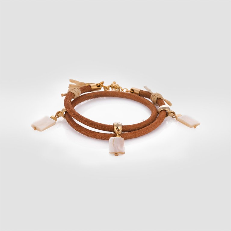 Buckskin Leather Bracelet - Brown