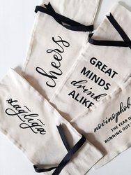 Calligraphed Cotton Wine Bags