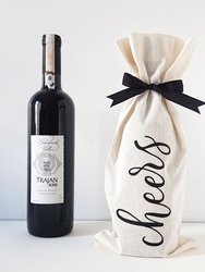 Calligraphed Cotton Wine Bags