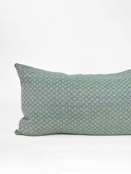 Green Diamond Lumbar Pillow