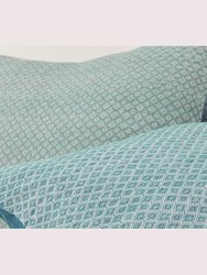 Green Diamond Lumbar Pillow - Green