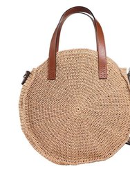 Hoop Crochet Crossbody Bag - Brown