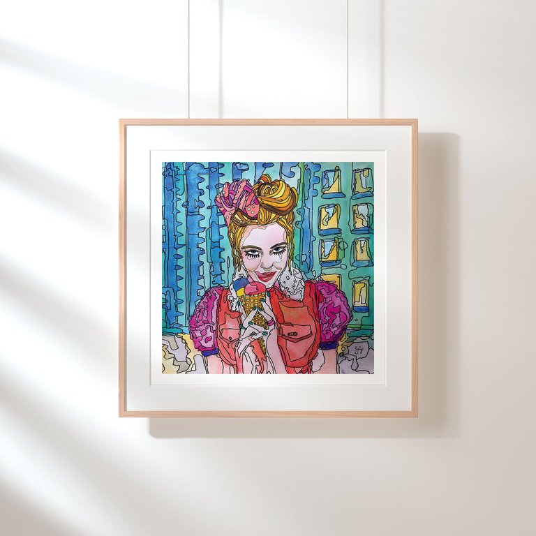 Ice Cream Girl Fine Art Print