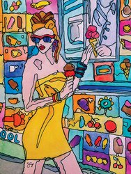 Ice Cream On The Go Fine Art Print